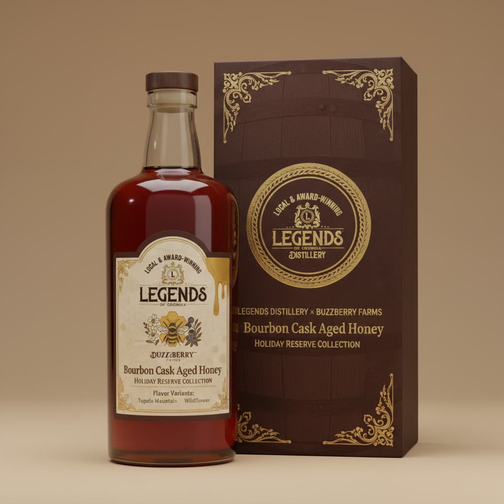 Buzzberry honey on Legends Distillery bourbon barrels